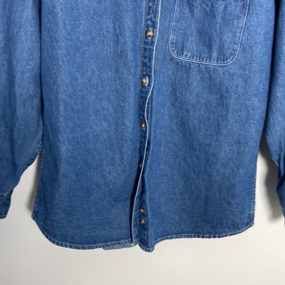 Lee Women's M UW- Wisconsin Embroidered Long Sleeve Denim Button Down Collegiate - Picture 2 of 6